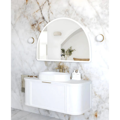 OTTI MOONLIGHT ARCHIE METAL FRAMED LED MIRROR WHITE 1200X800MM