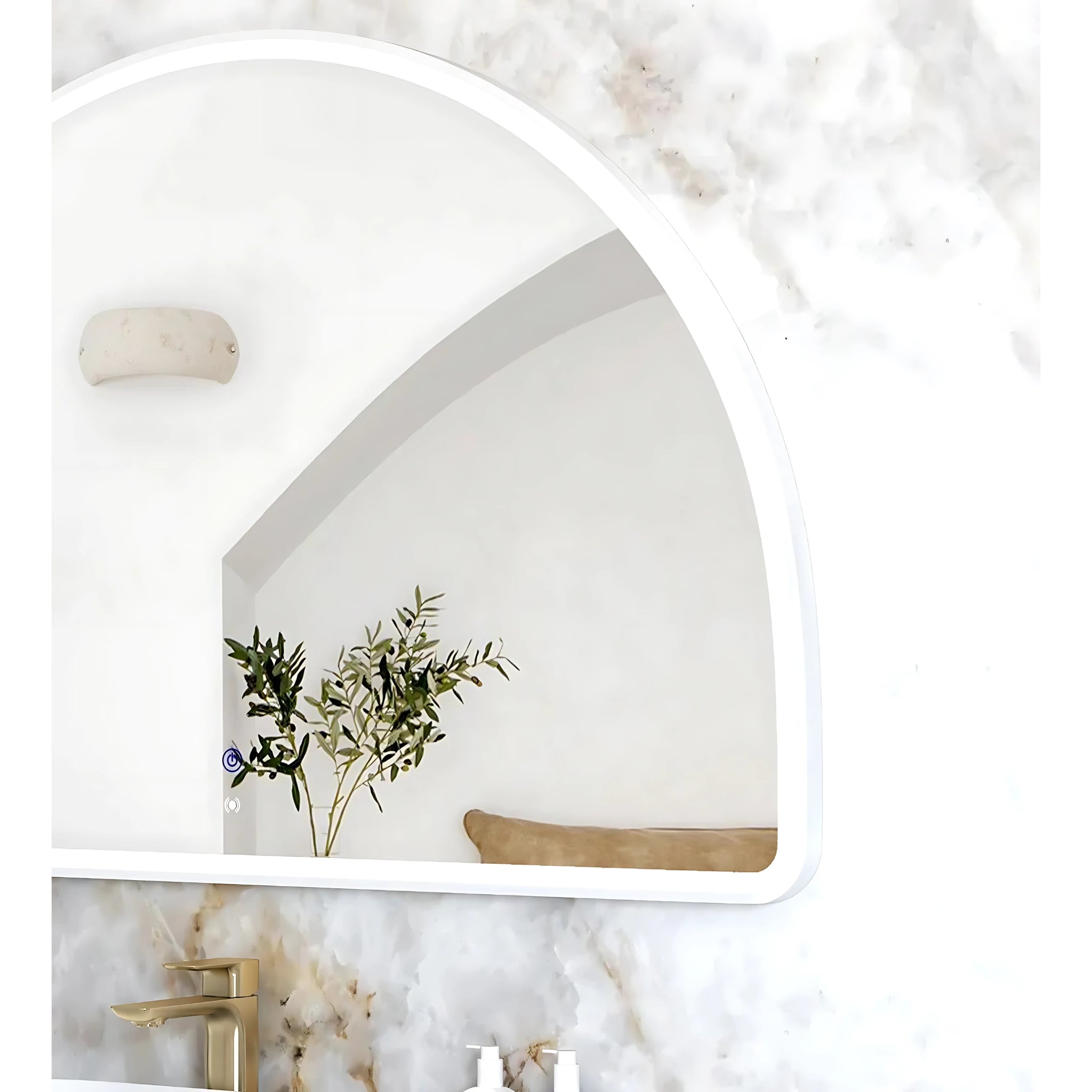 OTTI MOONLIGHT ARCHIE METAL FRAMED LED MIRROR WHITE 1200X800MM