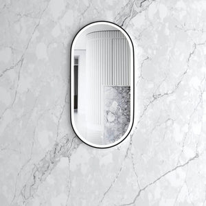 OTTI NOOSA METAL FRAMED LED MIRROR MATTE BLACK 450X900MM