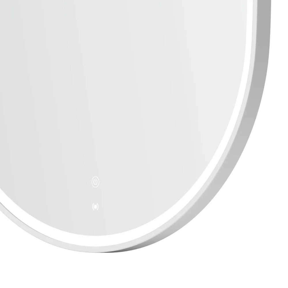 OTTI NOOSA METAL FRAMED LED MIRROR 3 COLOUR LIGHTS MATTE WHITE 450X900MM