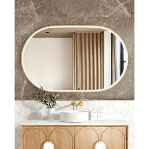 OTTI NOOSA METAL FRAMED LED MIRROR GOLD 750X1200MM