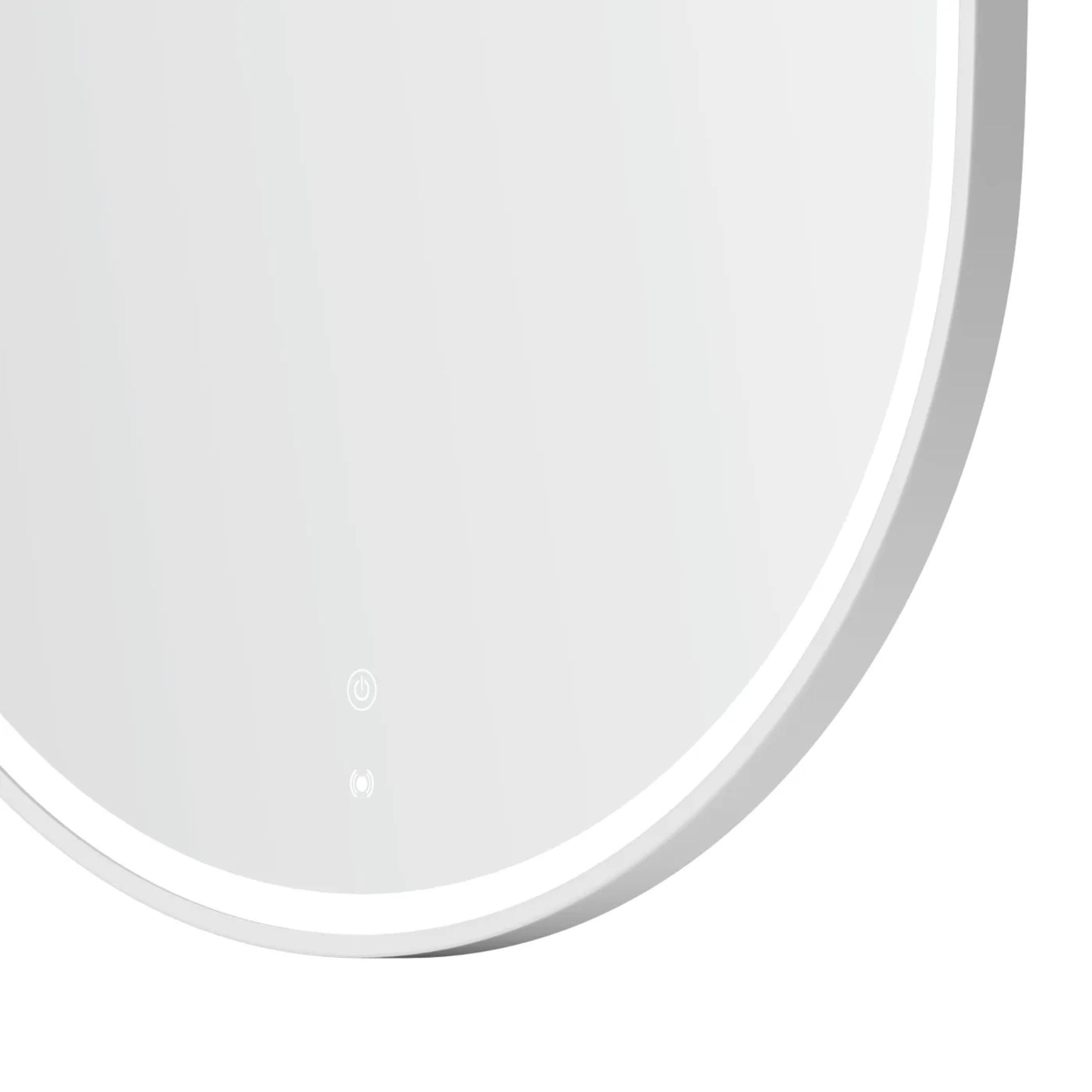 OTTI NOOSA METAL FRAMED OVAL LED MIRROR MATTE WHITE 750X1800MM