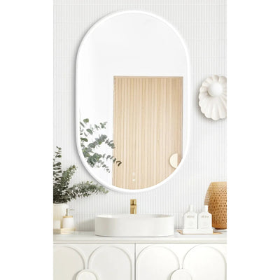 OTTI NOOSA METAL FRAMED LED MIRROR WHITE 600X900MM