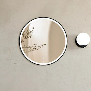 OTTI BONDI METAL FRAMED LED MIRROR BLACK 800X800MM