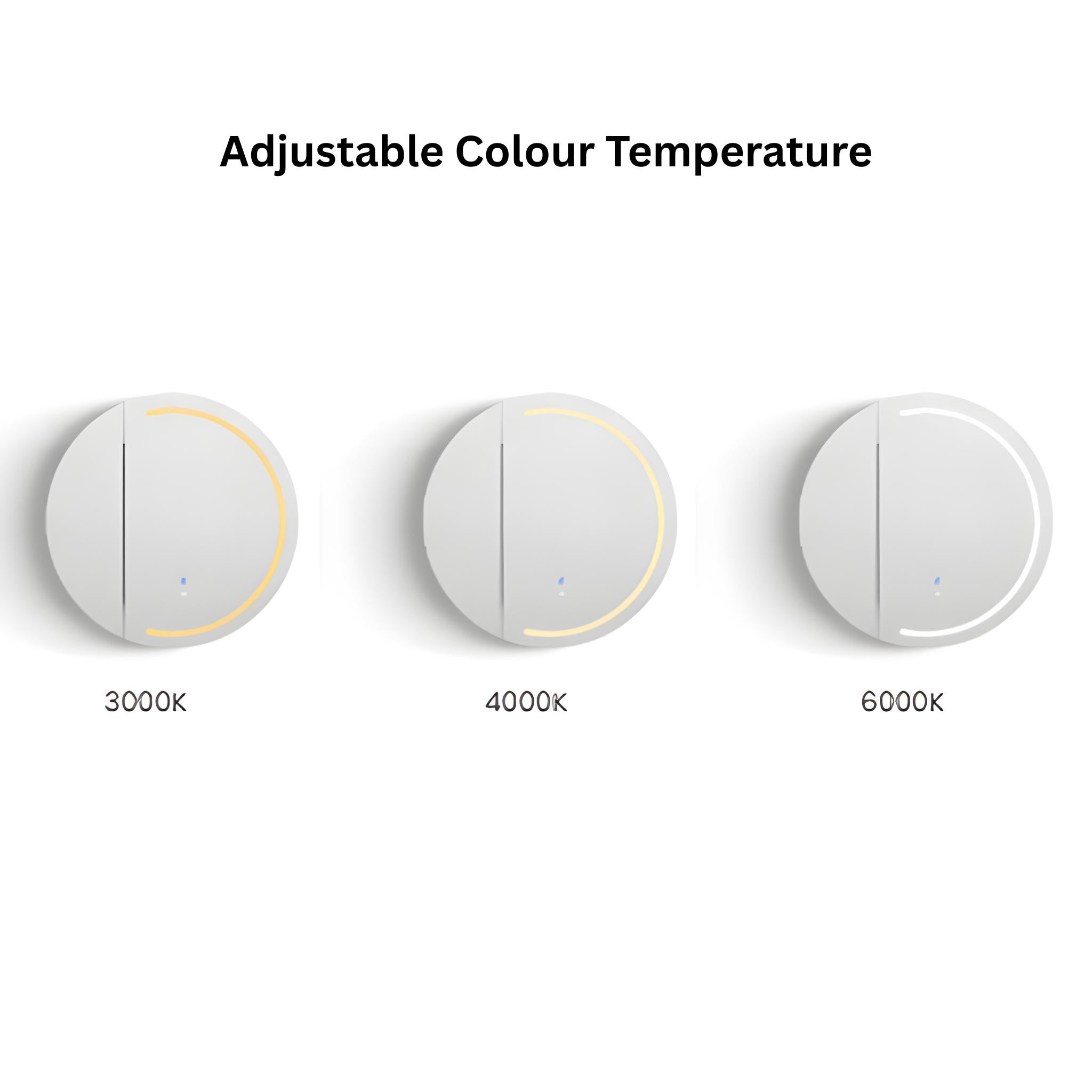 OTTI LONDON MATTE WHITE LED SHAVING CABINET WITH POWERPOINT 800X500MM