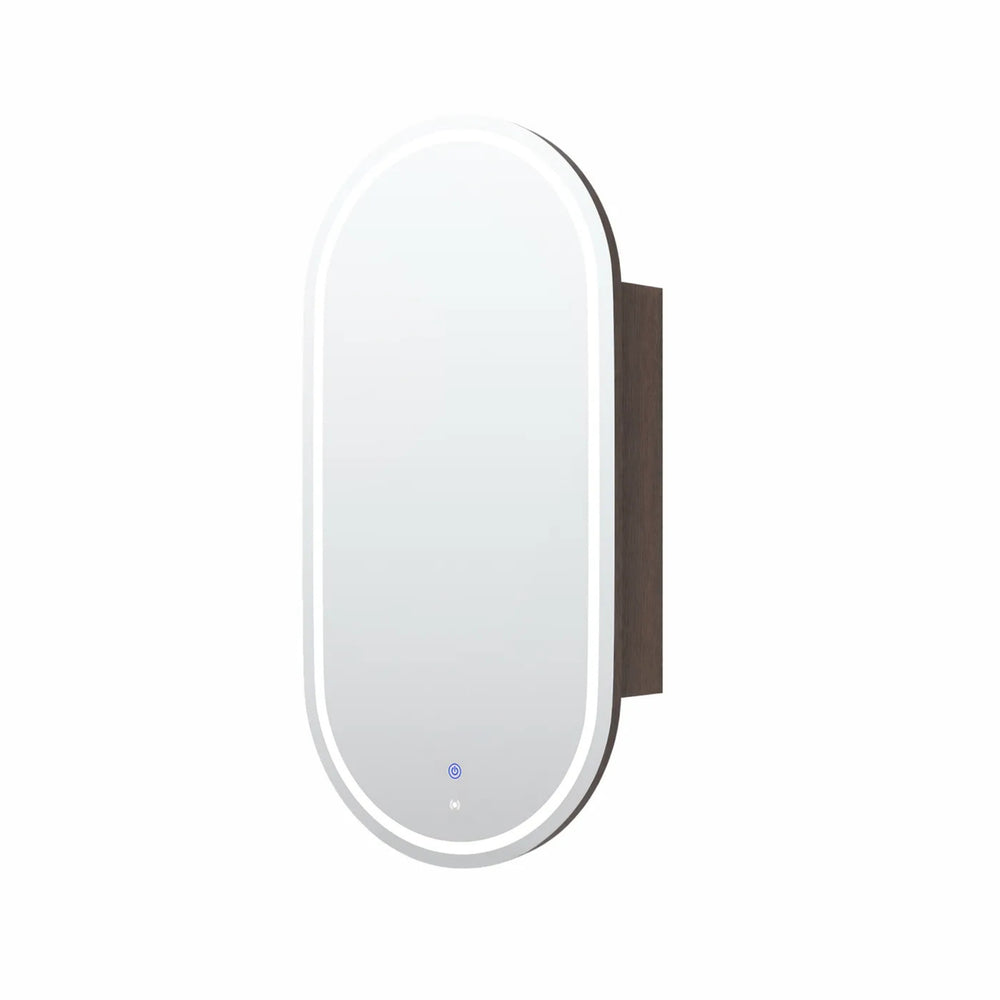 OTTI NOOSA SABLE WALNUT LED SHAVING CABINET WITH POWERPOINT 3 COLOUR LIGHTS 450X900MM