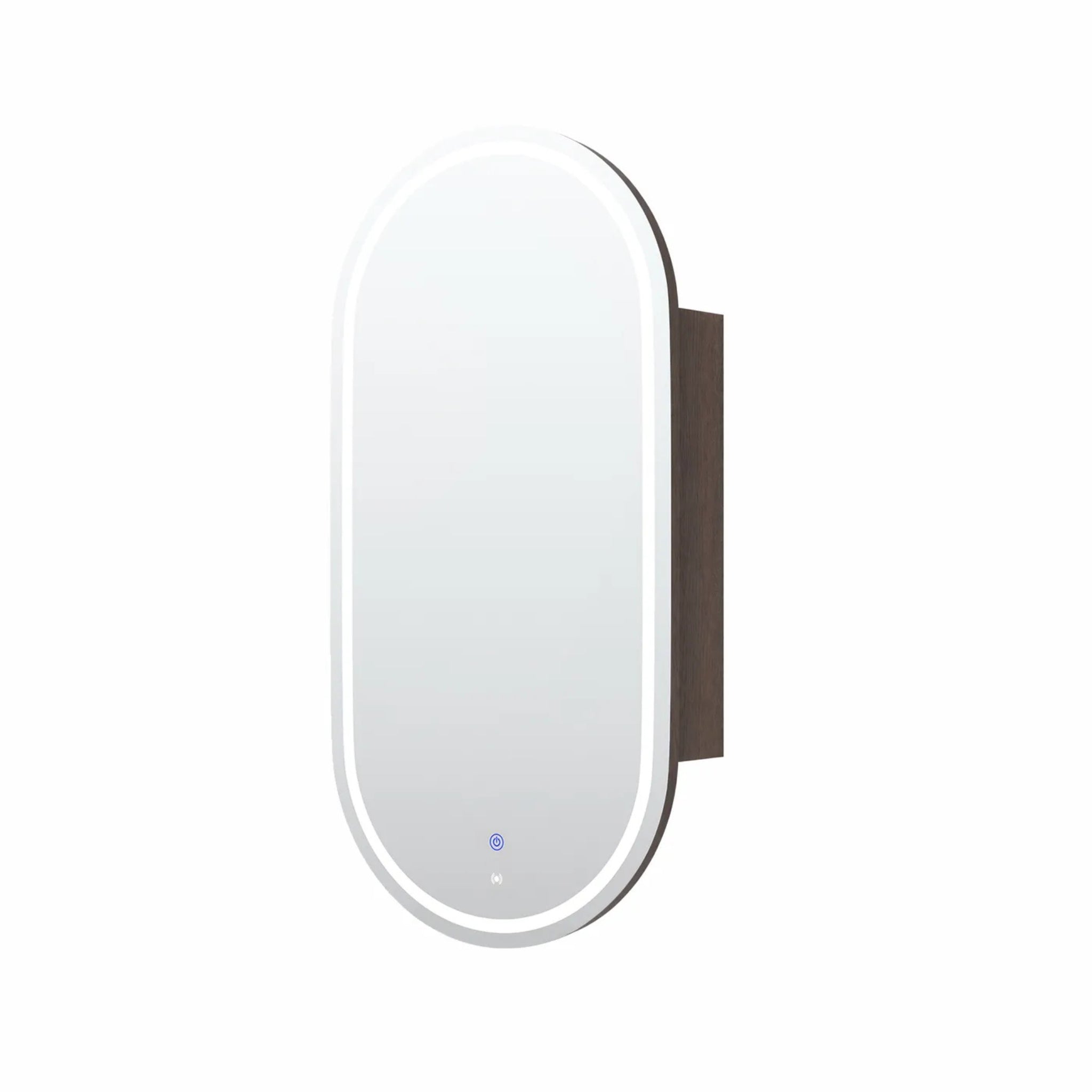 OTTI NOOSA SABLE WALNUT LED SHAVING CABINET WITH POWERPOINT 3 COLOUR LIGHTS 450X900MM