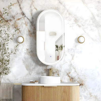 OTTI NOOSA WOODLAND OAK LED SHAVING CABINET WITH POWERPOINT 450X900MM