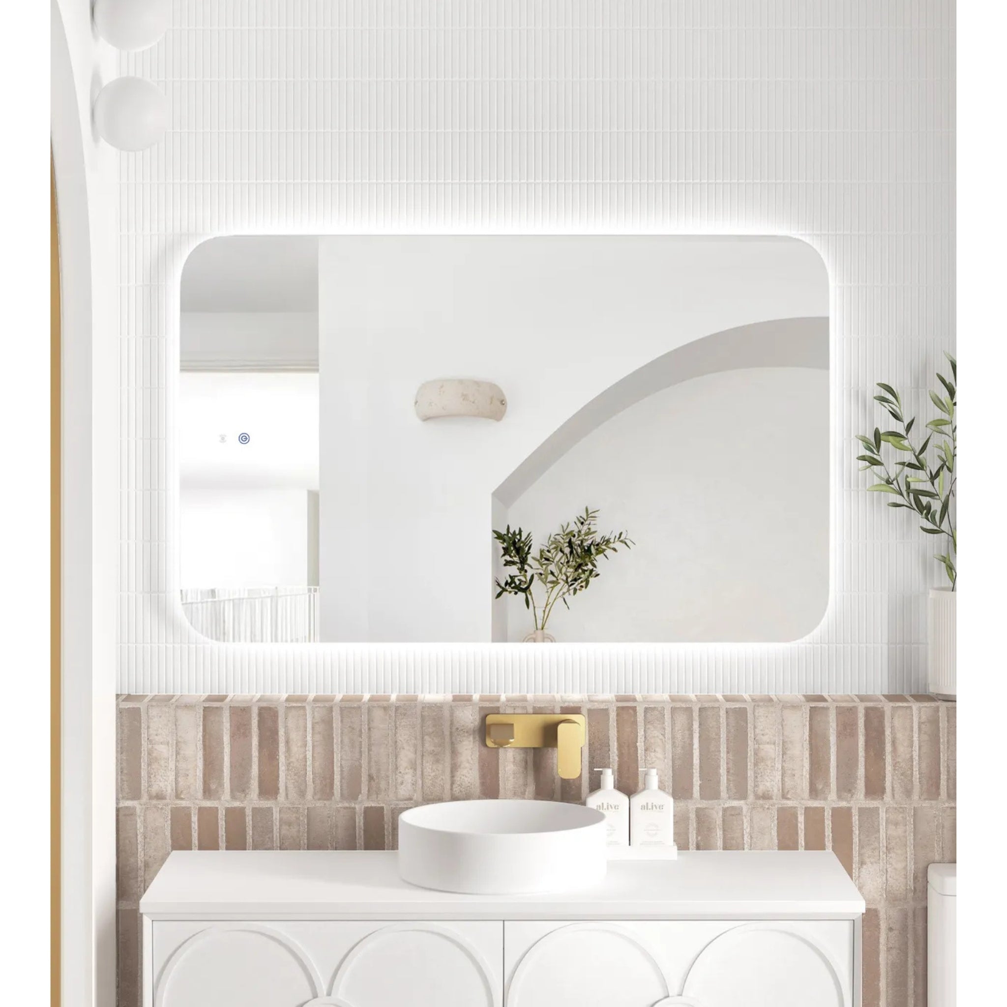 OTTI NEWPORT FRAMELESS TUFFI LED MIRROR 750X1200MM