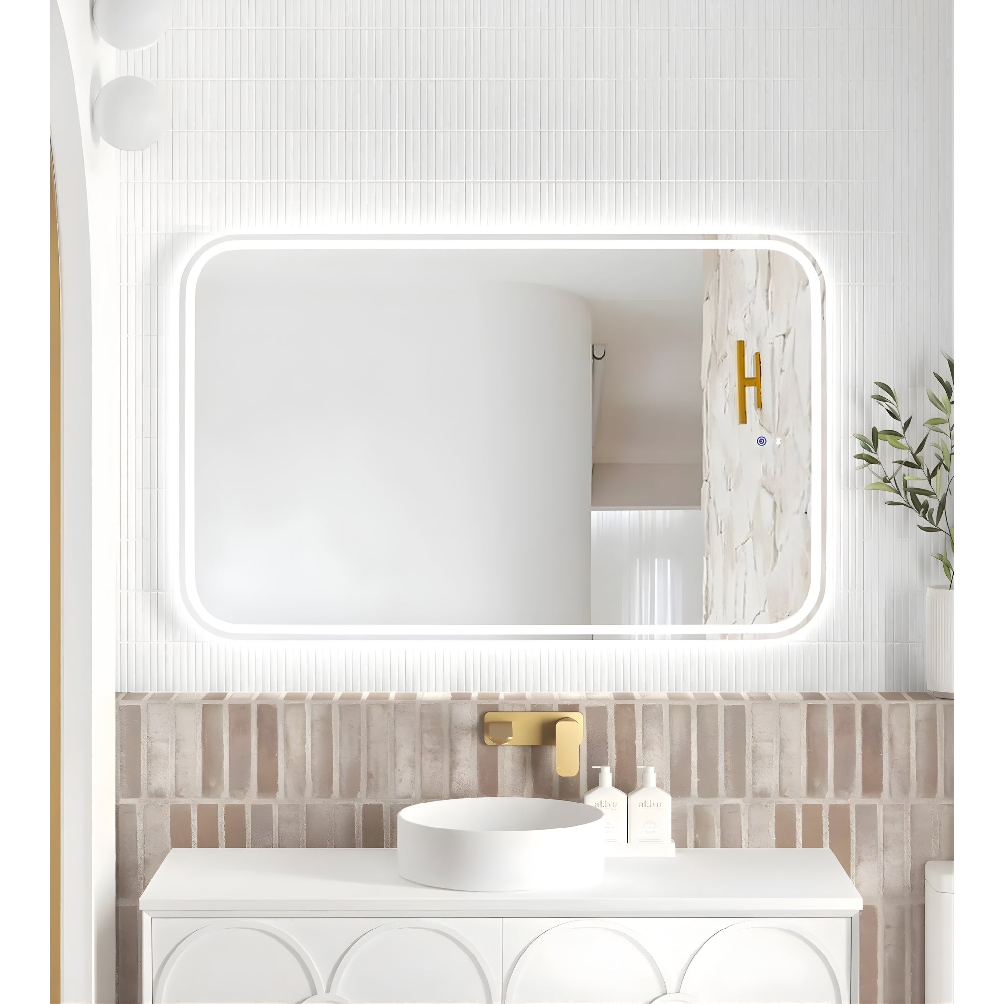 OTTI NEWPORT FRAMELESS LED MIRROR 750X1200MM