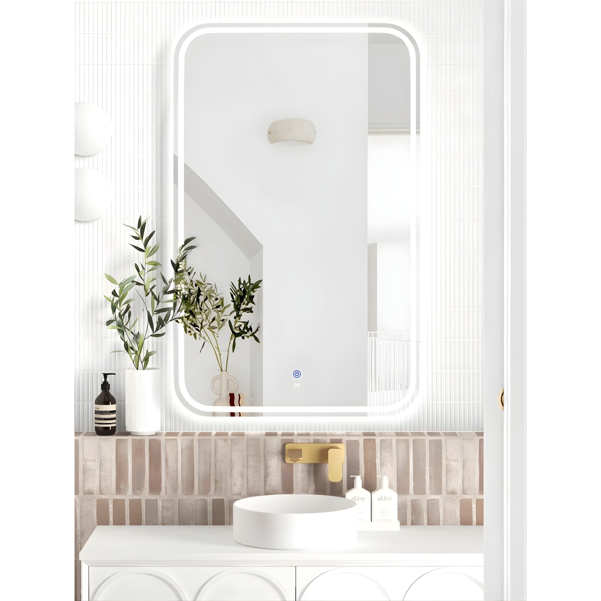 OTTI NEWPORT FRAMELESS LED MIRROR 750X1200MM