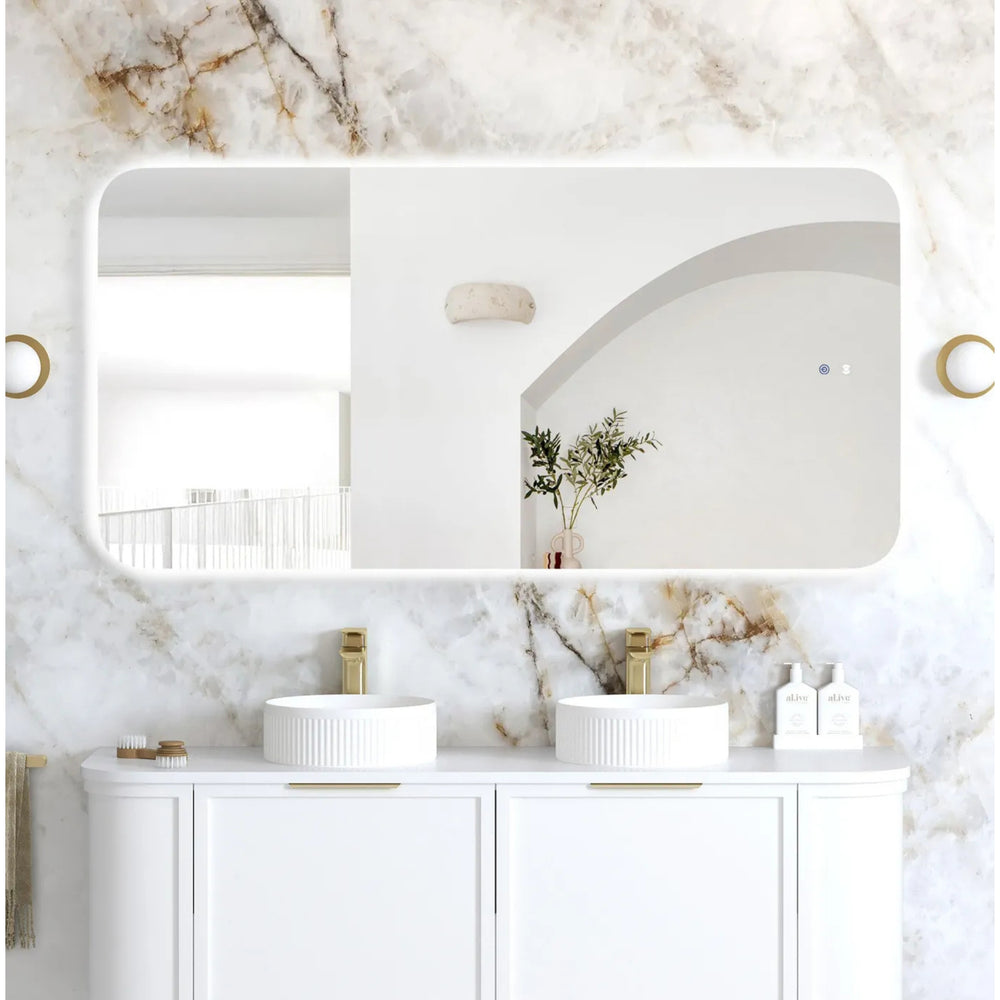 OTTI NEWPORT FRAMELESS TUFFI LED MIRROR 3 COLOUR LIGHTS 1500X750MM