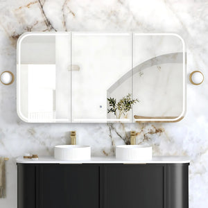 OTTI NEWPORT BLACK OAK LED SHAVING CABINET WITH POWERPOINT 1500X750MM (DAMAGED BOX ONLY)