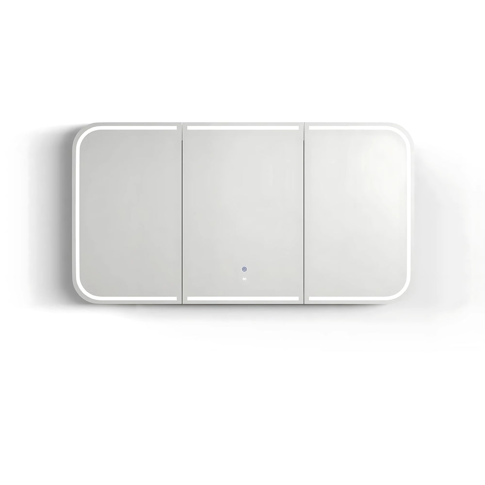 OTTI NEWPORT NATURAL OAK LED SHAVING CABINET WITH POWERPOINT 3 COLOUR LIGHTS 1500X750MM