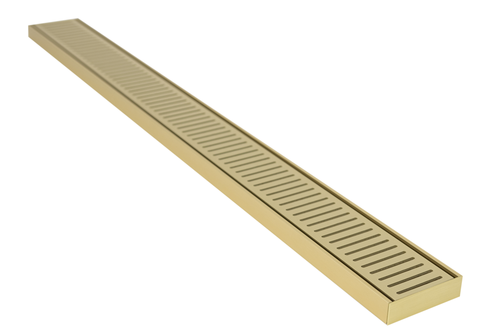 AQUAPERLA FLOOR GRATE MATTE YELLOW GOLD (AVAILABLE IN 300X100X14MM AND 300X100X26MM)