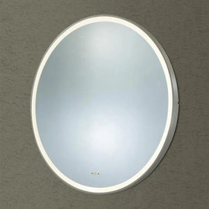 POSEIDON LUNA ROUND IRON FRAMED FRONTLIT LED MIRROR GUN METAL 600X600MM