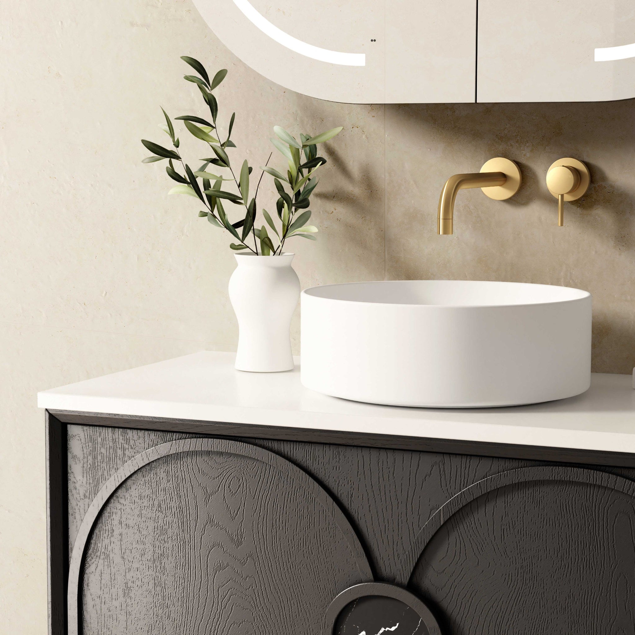OTTI LAGUNA MARK II BLACK OAK 900MM SINGLE BOWL WALL HUNG VANITY