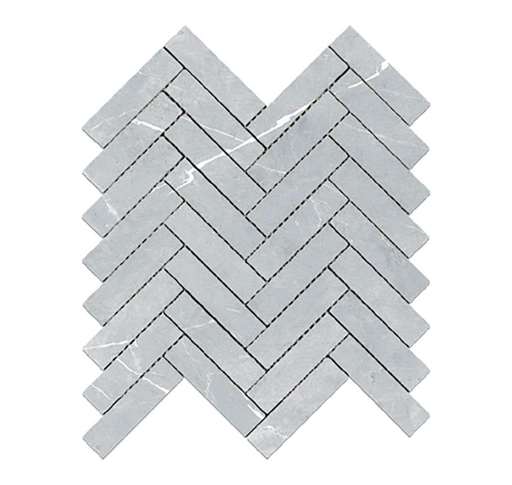 ELITE BRACCA LIGHT GREY MATTE 287X281MM HERRINGBONE MOSAIC TILE (PER BOX)