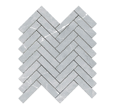 ELITE IMPORTERS BRACCA LIGHT GREY MATTE 287X281MM HERRINGBONE MOSAIC TILE (PER BOX)