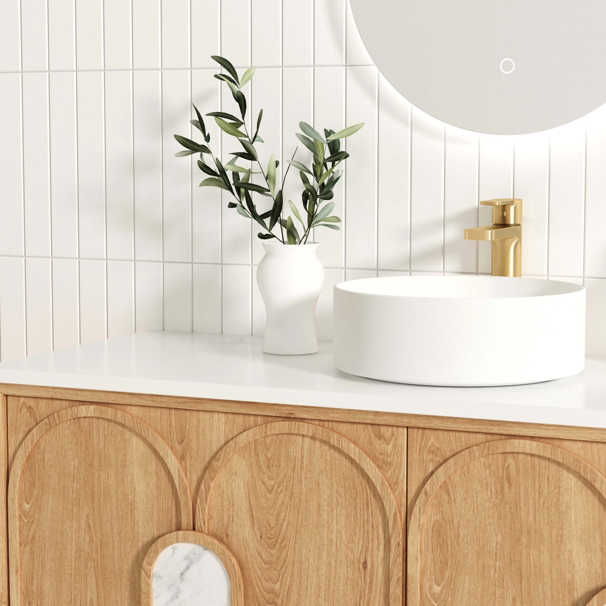 OTTI LAGUNA MARK II WOODLAND OAK 1200MM SINGLE BOWL WALL HUNG VANITY