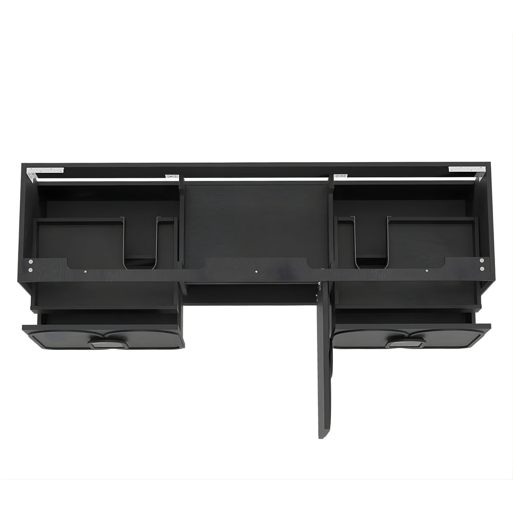 OTTI LAGUNA MARK II BLACK OAK 1800MM DOUBLE BOWL WALL HUNG VANITY