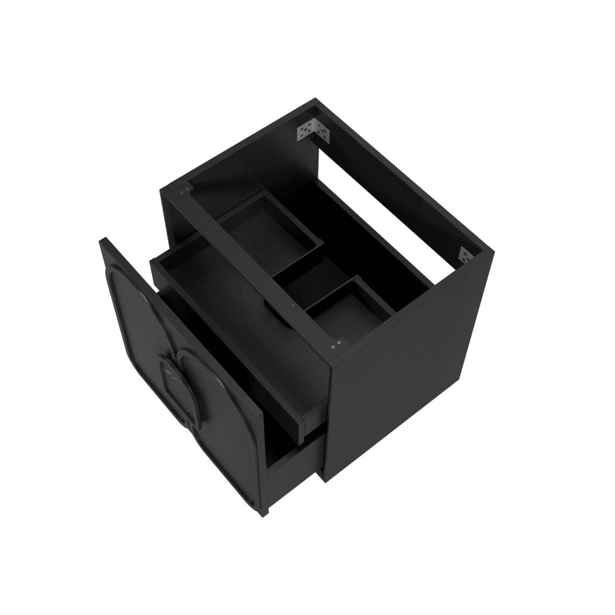 OTTI LAGUNA MARK II BLACK OAK 600MM SINGLE BOWL WALL HUNG VANITY
