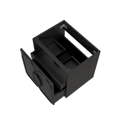 OTTI LAGUNA MARK II BLACK OAK 600MM SINGLE BOWL WALL HUNG VANITY