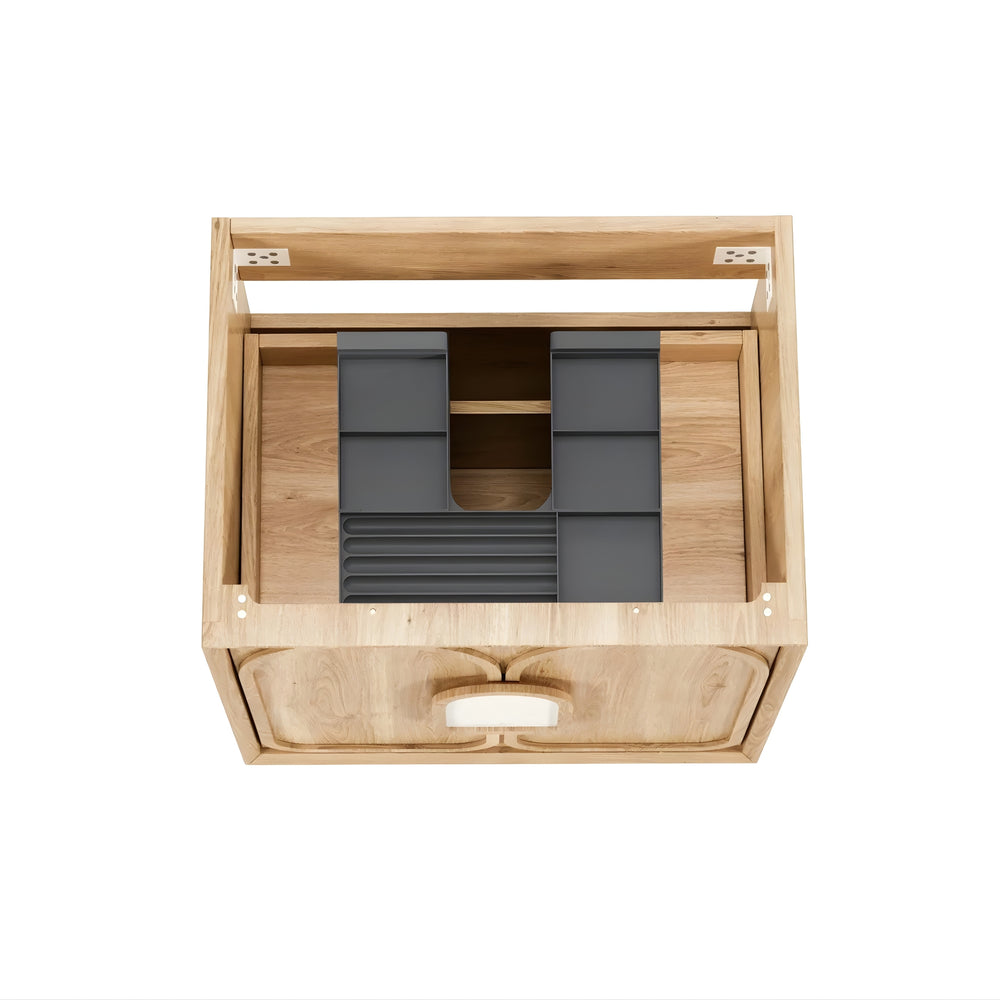 OTTI LAGUNA MARK II WOODLAND OAK 600MM SINGLE BOWL WALL HUNG VANITY