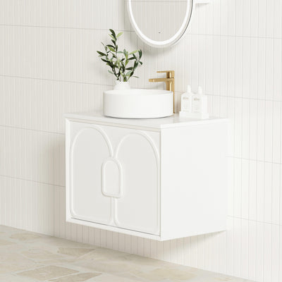 OTTI LAGUNA MARK II MATTE WHITE 600MM SINGLE BOWL WALL HUNG VANITY