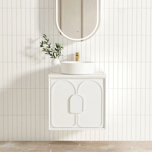 OTTI LAGUNA MARK II MATTE WHITE 600MM SINGLE BOWL WALL HUNG VANITY