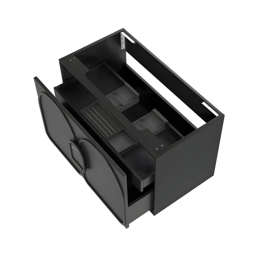 OTTI LAGUNA MARK II BLACK OAK 900MM SINGLE BOWL WALL HUNG VANITY