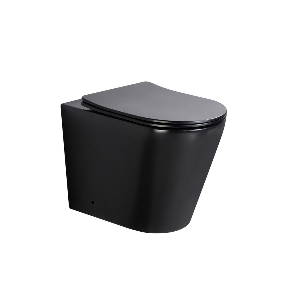 LUKKA ACADIA TORNADO RIMLESS WALL FACED FLOOR PAN MATTE BLACK