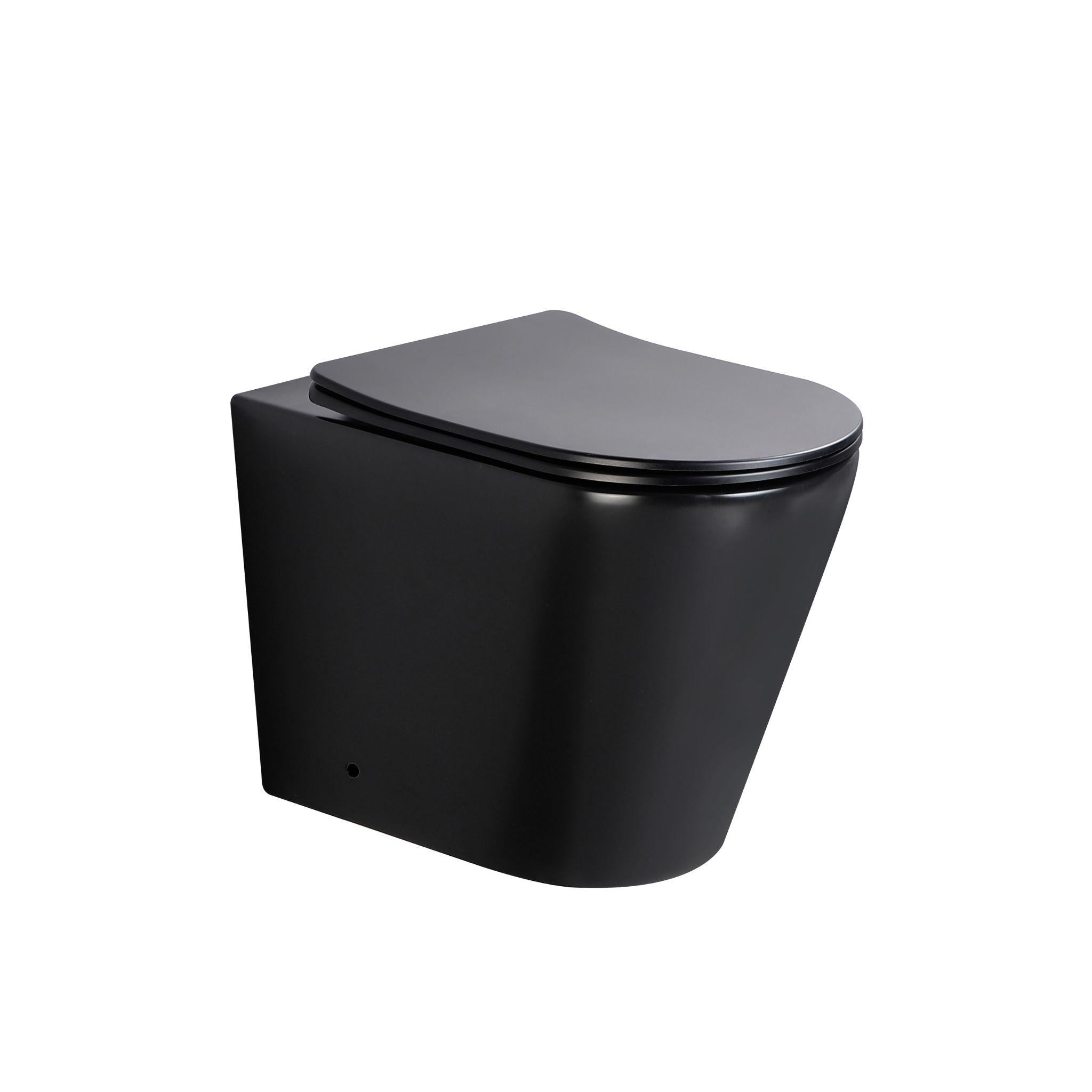 LUKKA ACADIA TORNADO RIMLESS WALL FACED FLOOR PAN MATTE BLACK