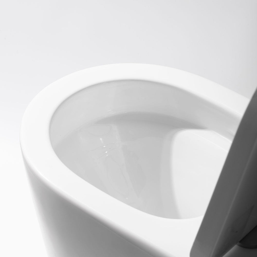 LUKKA ACADIA RIMLESS BACK TO WALL TOILET SUITE GLOSS WHITE