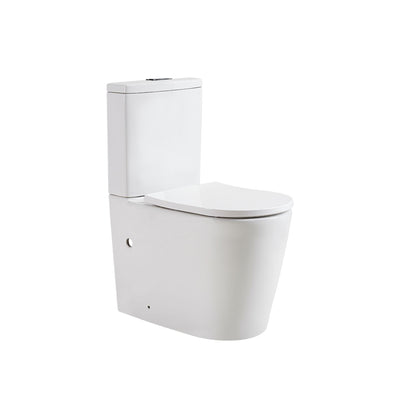 LUKKA ACADIA RIMLESS BACK TO WALL TOILET SUITE GLOSS WHITE