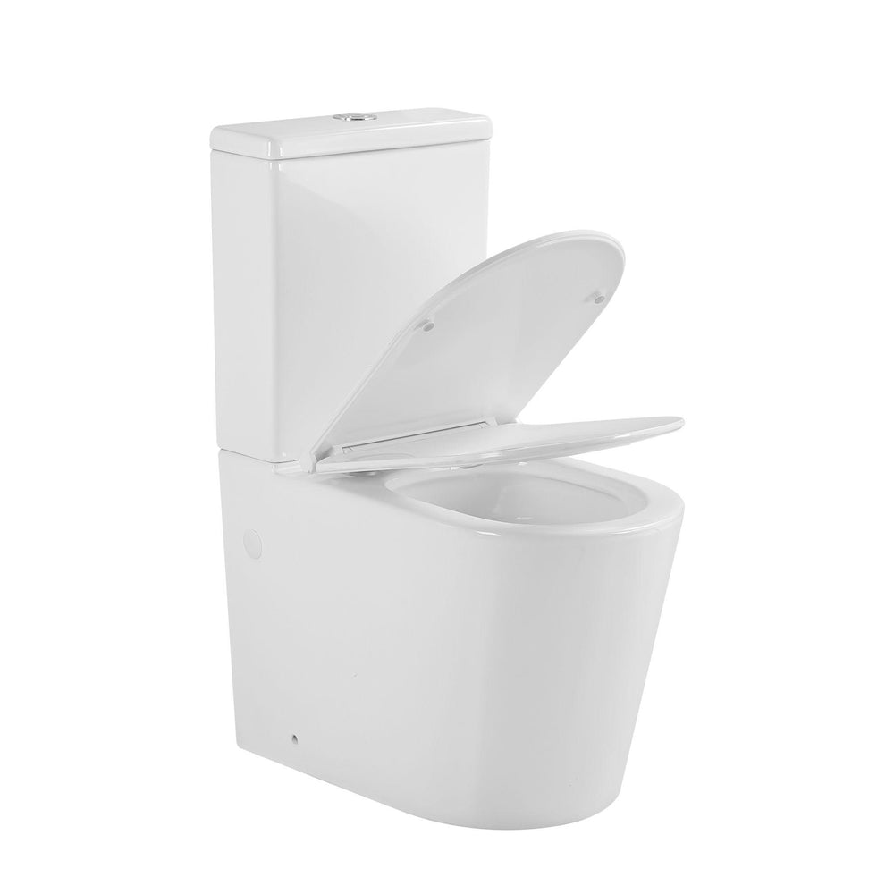 LUKKA ACADIA TORNADO RIMLESS BACK TO WALL TOILET SUITE GLOSS WHITE