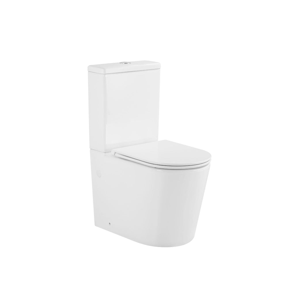 LUKKA ACADIA TORNADO RIMLESS BACK TO WALL TOILET SUITE GLOSS WHITE