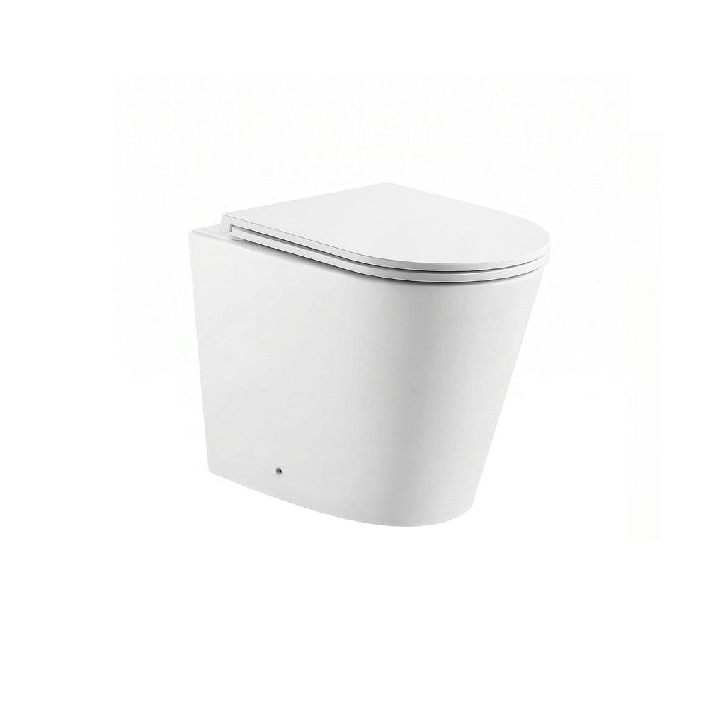 LUKKA AGENA RIMLESS WALL FACED FLOOR PAN GLOSS WHITE
