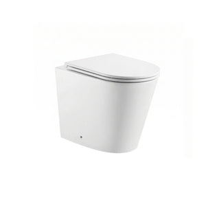 LUKKA AGENA RIMLESS WALL FACED FLOOR PAN GLOSS WHITE