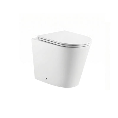LUKKA AGENA RIMLESS WALL FACED FLOOR PAN GLOSS WHITE