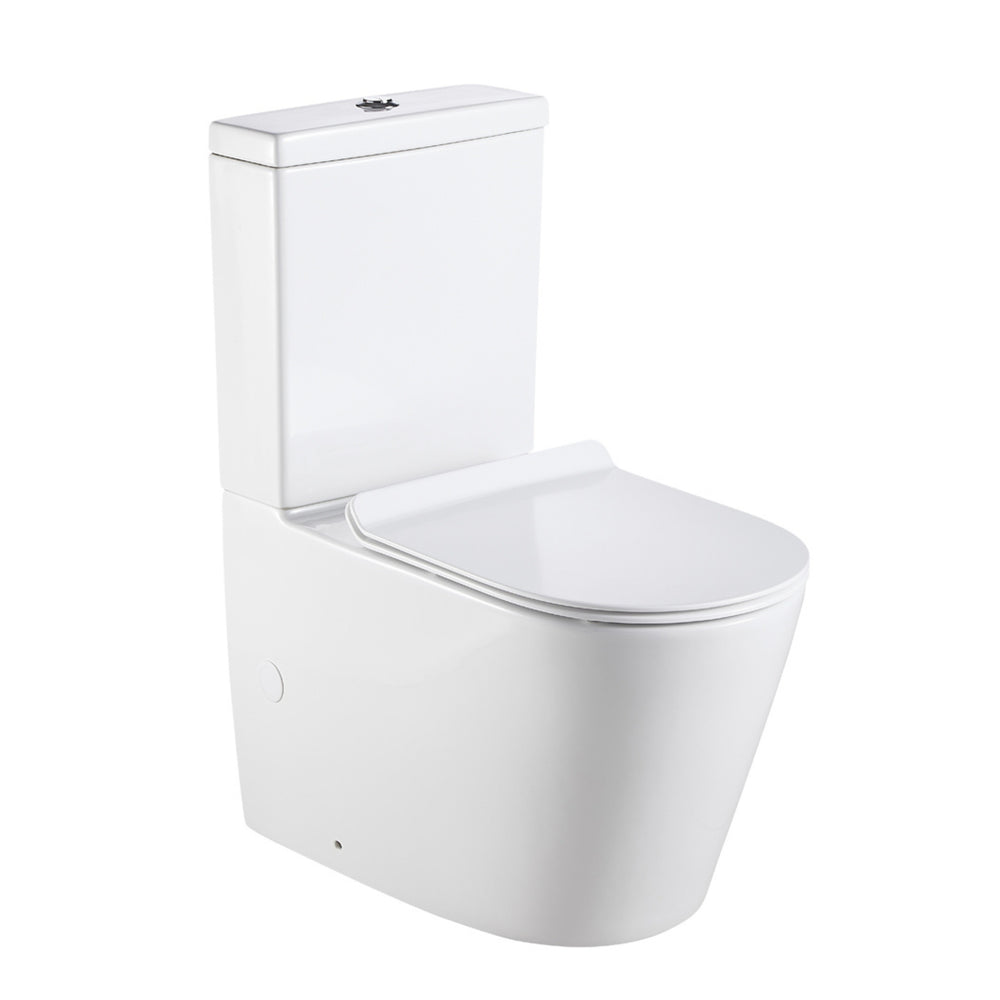 LUKKA AGENA BACK TO WALL TOILET SUITE GLOSS WHITE