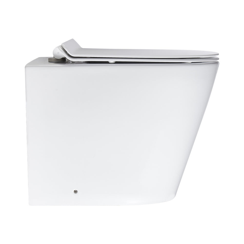 LUKKA AGENA RIMLESS WALL FACED FLOOR PAN GLOSS WHITE