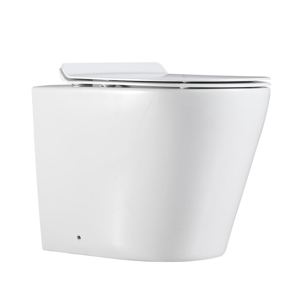 LUKKA AGENA RIMLESS WALL FACED FLOOR PAN GLOSS WHITE