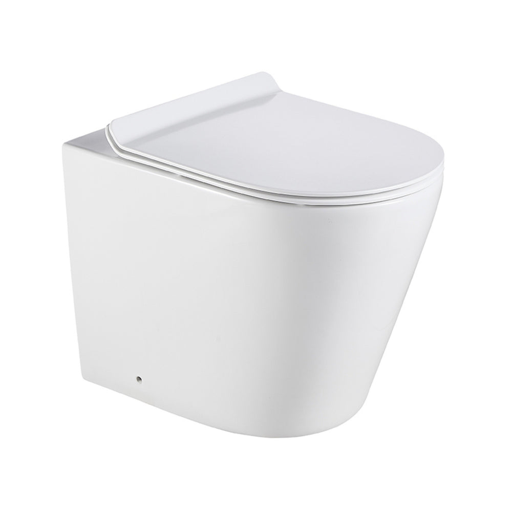 LUKKA AGENA RIMLESS WALL FACED FLOOR PAN GLOSS WHITE
