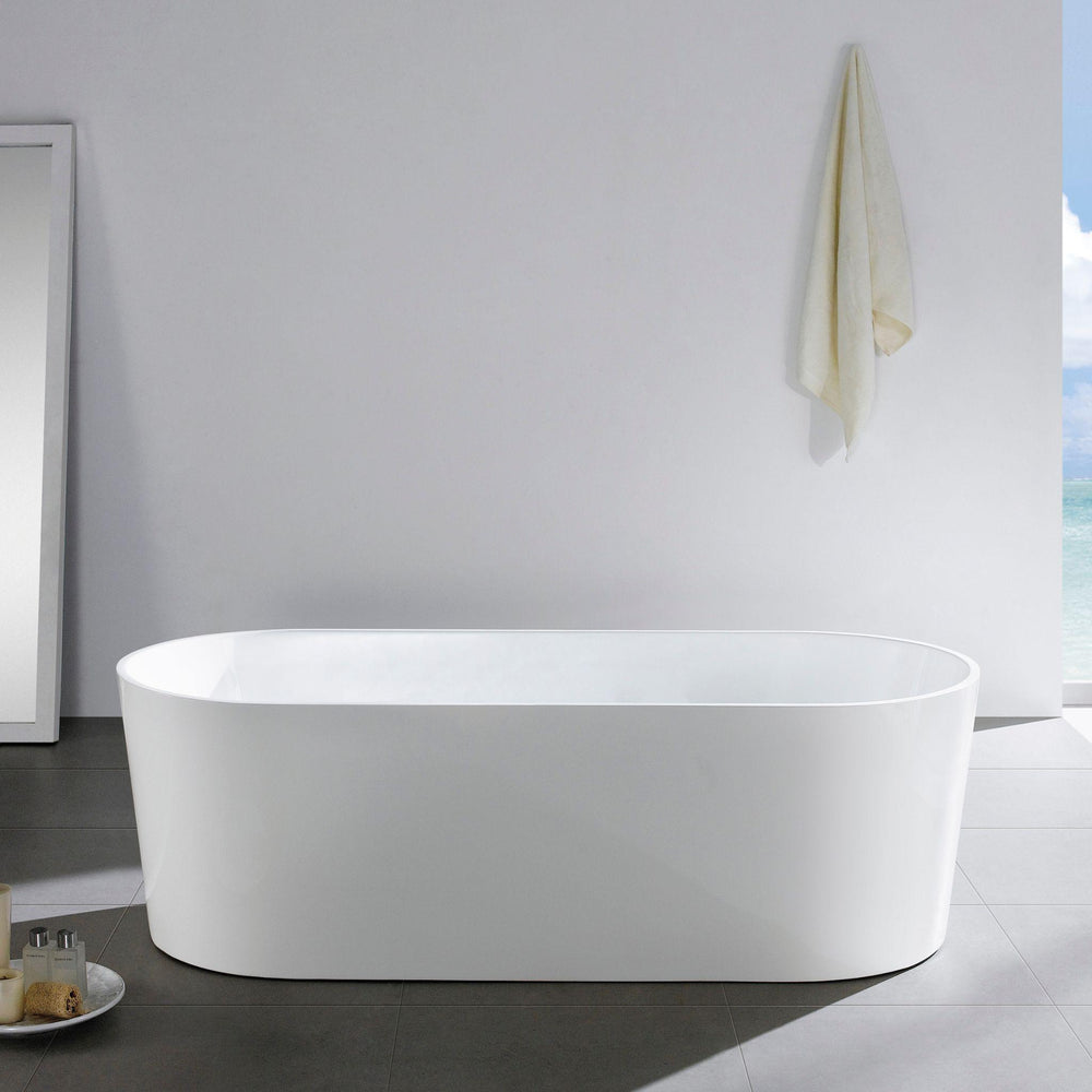 LUKKA AGENA FREESTANDING BATHTUB GLOSS WHITE (AVAILABLE IN MULTIPLE SIZES)