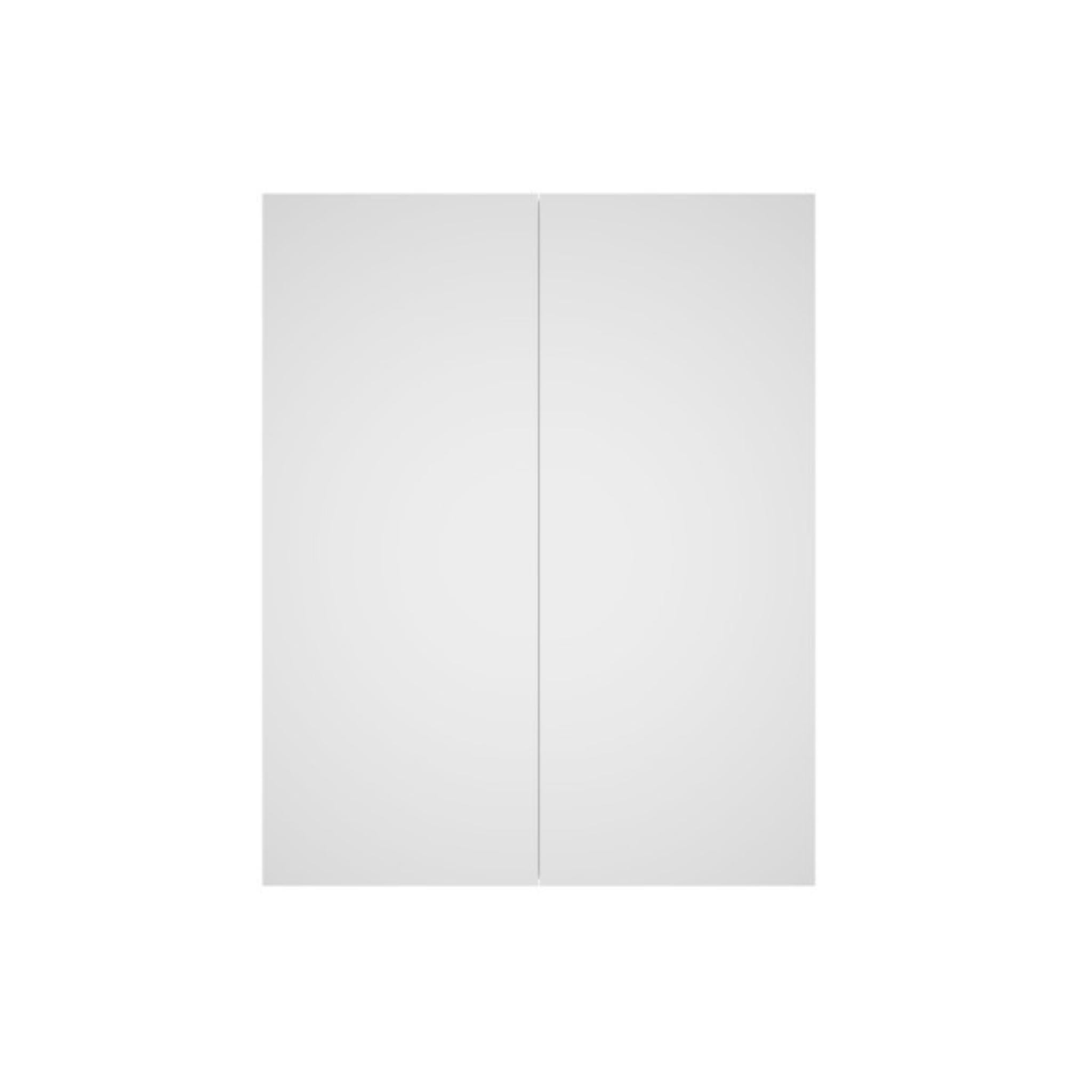 LUKKA ALPHA GLOSS WHITE PVC SHAVING CABINET 600X750MM