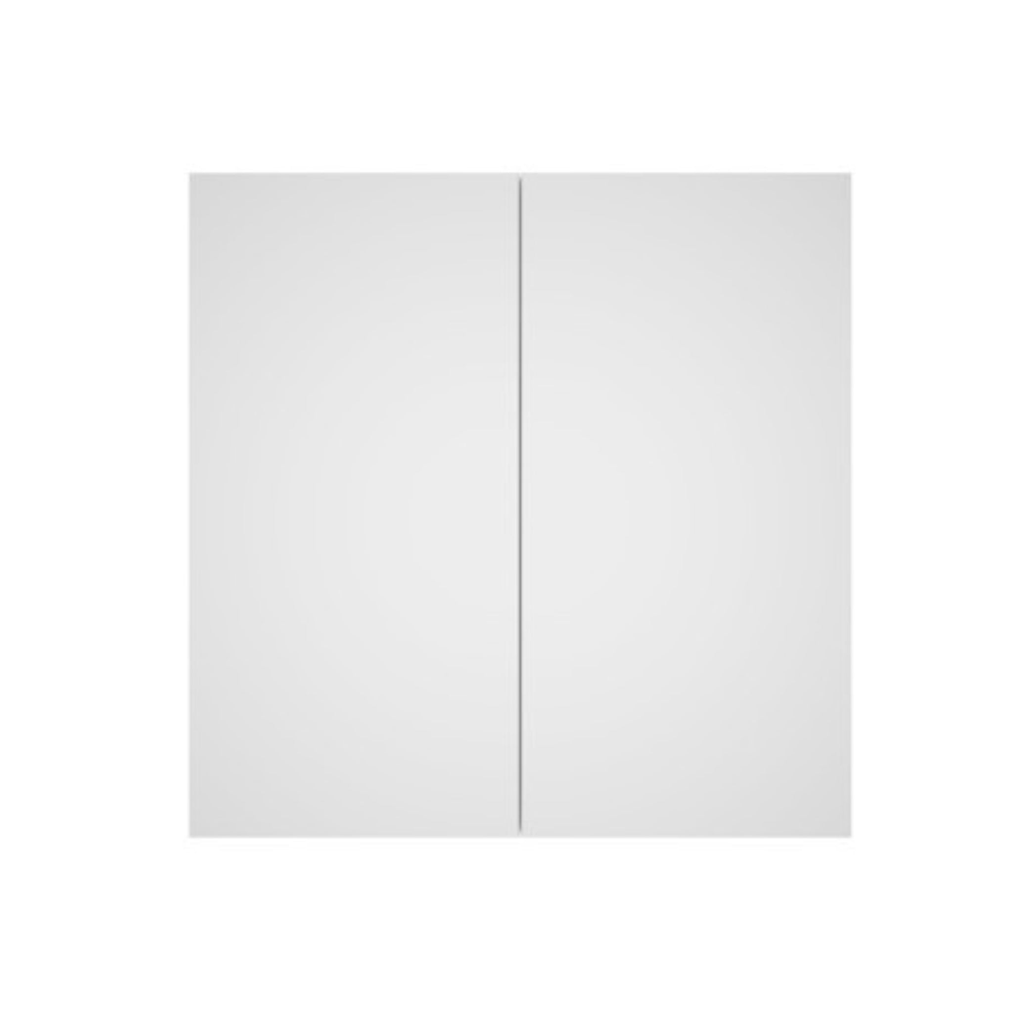 LUKKA ALPHA GLOSS WHITE PVC SHAVING CABINET 750X750MM