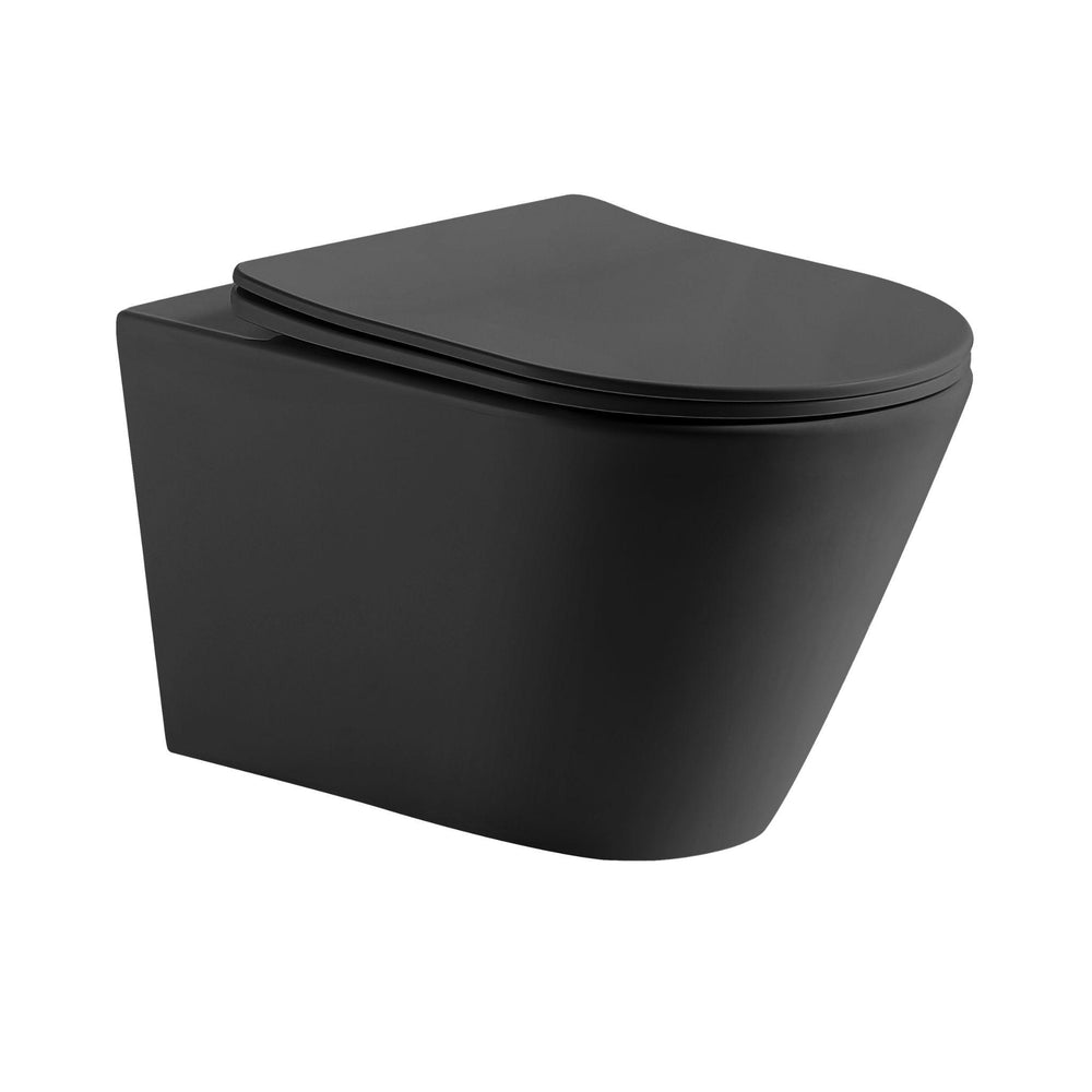LUKKA AGENA TORNADO RIMLESS WALL HUNG PAN MATTE BLACK