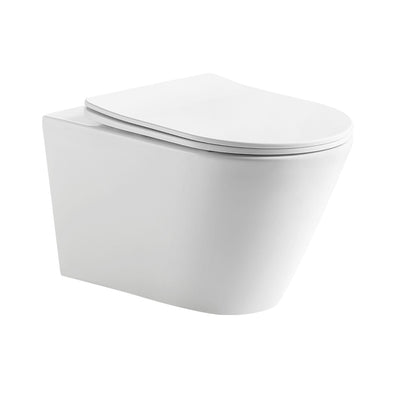 LUKKA AGENA TORNADO RIMLESS WALL HUNG PAN MATTE WHITE