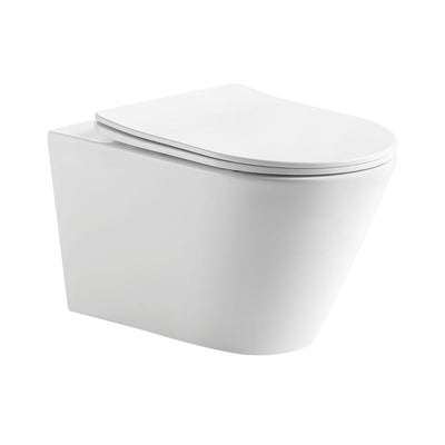 LUKKA AGENA TORNADO RIMLESS WALL HUNG PAN GLOSS WHITE